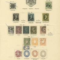 GERMANY: STATES: Collection On 4 Pages Of An Old Album, Including Scarce Stamps, Mixed Quality (from Some With Defects T - Sammlungen