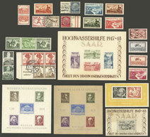 GERMANY: Interesting Lot Of Stamps And Souvenir Sheets, Almost All With Defects, VERY HIGH CATALOG VALUE, Good Opportuni - Collections