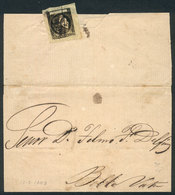 ARGENTINA: GJ.6, Franking On Reverse A Folded Cover Sent To Bella Vista On 12/MAY/1869, Pen Cancelled Possibly In Caa Ca - Corrientes (1856-1880)