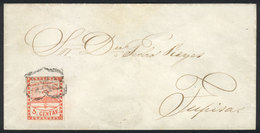 ARGENTINA: GJ.1, Franking A Cover To Tupiza, Cancelled SALTA-FRANCA With Laurel Branches (+60%), Excellent Quality, Cata - Neufs