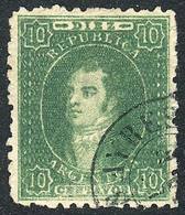 ARGENTINA: GJ.23, 10c. Dull Impression, Absolutely Superb Example Used In Buenos Aires! - Briefe U. Dokumente