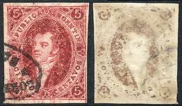 ARGENTINA: GJ.34e, 8th Printing, With "oily Impression, Ivory Head" Variety, Excellent Quality!" - Covers & Documents