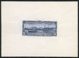 ARGENTINA: GJ.273, 1902 Port Of Rosario, DIE PROOF Printed On Thin Card, With Glazed Front, VF Quality, Rare! - Other & Unclassified