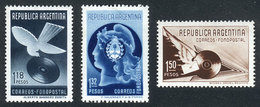 ARGENTINA: GJ.836/8, 1939 Fonopost, Compl. Set Of 3 Values, Mint Lightly Hinged, VF, Catalog Value US$75. - Andere & Zonder Classificatie