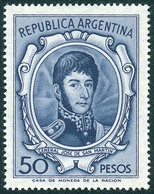 ARGENTINA: GJ.1317A, San Martín 50P. Printed On IMPORTED UNSURFACED PAPER, Very Lightly Hinged (appears Unmounted), VF Q - Otros & Sin Clasificación