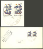 ARGENTINA: GJ.2592A, 1992/4 Mushrooms 25c. WITH Casa De Moneda Wmk, Pair Franking A Cover With Printed Matter Sent From  - Sonstige & Ohne Zuordnung