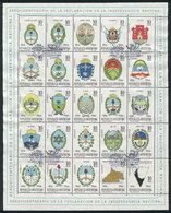 ARGENTINA: GJ.HB 22, 1966 Provincial Coats Of Arms, Souvenir Sheet With FDI Postmarks, VF, Catalog Value US$32. - Sonstige & Ohne Zuordnung