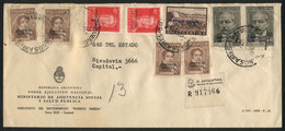 ARGENTINA: Registered Cover Used In Buenos Aires On 10/OC/1951 With Handsome Multicolor Postage Of 11P., VF Quality! - Dienstzegels