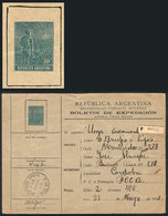 ARGENTINA: Dispatch Note Of 80c. (Plowman) Of Parcel Post Used In 1913, Very Nice! - Other & Unclassified