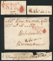 ARGENTINA: GJ.VIRR 2, Entire Letter Datelined "Villancayo (Spain) 17/JUL/1785" And Sent To Buenos Aires With Manuscript  - Prephilately