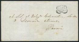 ARGENTINA: Folded Cover Sent To Paraná In 1856 With Black "SALTA-FRANCA" Marking With Laurel Branches (VK.9), Excellent  - Other & Unclassified