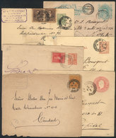 ARGENTINA: Circa 1888 To 1900, Lot Of 6 Used Covers Or Postal Stationeries, Some With Interesting Cancels! - Otros & Sin Clasificación