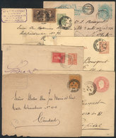 ARGENTINA: Circa 1888 To 1900, Lot Of 6 Used Covers Or Postal Stationeries, Some With Interesting Cancels! - Altri & Non Classificati