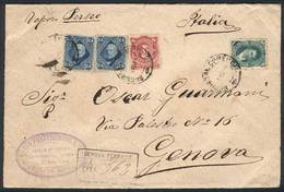 ARGENTINA: Registered Cover Franked By GJ.50 + 54B + 55 X2 (total 72c.), Sent From Buenos Aires (Sucursal Comercio) To I - Andere & Zonder Classificatie