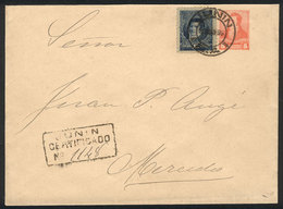 ARGENTINA: 5c. Stationery Envelope + 12c. Belgrano, Sent By Registered Mail From JUNIN To Mercedes On 29/MAY/1895, VF Qu - Sonstige & Ohne Zuordnung