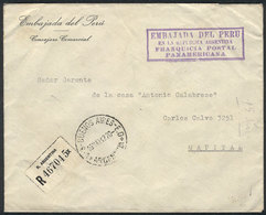 ARGENTINA: Registered Cover Used In Buenos Aires On 16/MAY/1942 By The Embassy Of Peru, With PANAMERICAN POSTAL FRANCHIS - Andere & Zonder Classificatie