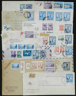 ARGENTINA: 16 Covers Used In 1960s And 1970s, Mostly Airmail And Registered Or Express, ALL WITH IMPORTANT POSTAGES That - Autres & Non Classés