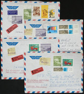 ARGENTINA: 4 Express And Registered Airmail Covers Sent To USA And Switzerland In 1970 With Spectacular Large Postages,  - Otros & Sin Clasificación