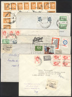 ARGENTINA: 5 Used Covers (circa 1977/8), With Nice Postages That Include Stamps Of The Issue "Figures", Some Fantastic!" - Andere & Zonder Classificatie