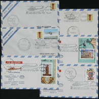 ARGENTINA: HELICOPTER FLIGHTS: 6 Covers Flown In 1987 And 1988, VF Quality! - Otros & Sin Clasificación