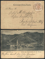 AUSTRIA: Postcard (general View Of Dürrenstein An Der Donau) Franked With 2kr. And Sent From MITTEL-ARNDORF To Suchentha - Other & Unclassified