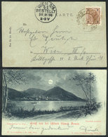 AUSTRIA: Postcard ("Gruss Von Der Schönen Blauen Donau") Franked With 2kr. And Sent From SEMMERING To Mödling On 29/SE/1 - Other & Unclassified