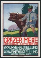 AUSTRIA: Advertising Pamphlet Of The Agricultural Exposition Of Graz, 1931. Size 98 X 145 Mm, Excellent Quality, Rare! - Otros & Sin Clasificación