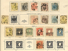 AUSTRIA: Old Collection On 3 Album Pages, Including Scarce Stamps And Good Cancels, General Quality Is Fine To VF. Yvert - Andere & Zonder Classificatie