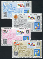 BOLIVIA: Souvenir Sheets Michel 74/77, 1977 Complete Set Of 4 S.sheets, Sports, Philatelic Exposition, Etc., VF Quality! - Bolivia