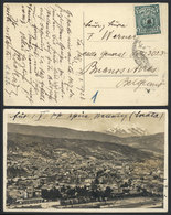 BOLIVIA: Real Photo PC With View Of La Paz Sent To Argentina On 19/MAR/1928, Franked With 5c., VF Quality! - Bolivia