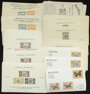 BOLIVIA: Lot Of Varied Souvenir Sheets, VERY THEMATIC And With Little Duplication, Apparently All MNH And Of Excellent Q - Bolivie