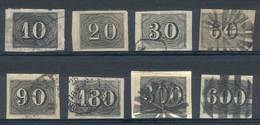 BRAZIL: Sc.21/28, 1850 Complete Set Of 8 Used Values (Sc.22 Is Mint), VF Quality, Catalog Value US$400+ - Sonstige & Ohne Zuordnung