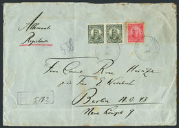 BRAZIL: Registered Cover Sent From CURITIBA To Germany On 17/MAR/1912 Franked With 1,300Rs., With An Interesting Seal On - Andere & Zonder Classificatie