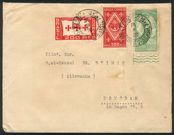 BRAZIL: Registered Cover Sent From Sao Paulo To Germany On 30/MAR/1934 With Commemorative Postage For 800Rs., Very Inter - Otros & Sin Clasificación