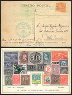 BRAZIL: Postcard Commemorating The IX Intl. Fair Of Samples Of Rio, Sent To Sao Paulo On 12/OC/1936, VF Quality! - Other & Unclassified