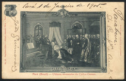 BRAZIL: Final Moments Of Carlos Gomes, Ed. Papelaria Silva, With Postmark Of 21/JA/1905, Minor Tear At Right - Other & Unclassified