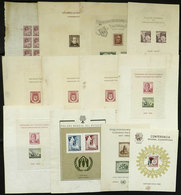CHILE: Lot Of Varied Blocks And Souvenir Sheets, All With Defects, HIGH CATALOG VALUE, Good Opportunity! - Chile