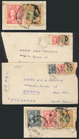 CHINA: 2 Airmail Covers Sent To Argentina On 9/JUL/1948 With Nice Postages (in One Of Them, One Stamp Is Missing), Defec - Otros & Sin Clasificación