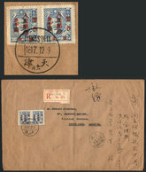 CHINA: Registered Cover Sent From Tientsin To Argentina In DE/1949 With Attractive Postage, Arrival Backstamps, VF Quali - Andere & Zonder Classificatie