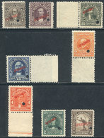 COSTA RICA: Sc.69/76, 1910 Complete Set Of 8 Values With SPECIMEN Overprint And Punch Hole, Excellent Quality, Market Va - Costa Rica