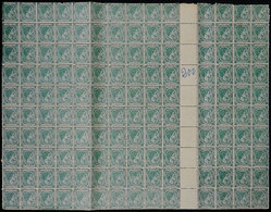 CUBA: Yvert 25, 1878 25c. DARK Green, Fantastic Block Of 200 Examples Containing 10 Gutter Pairs, Very Nice, Fine Qualit - Other & Unclassified