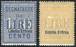 ERITREA: Sc.J12/J13, 1903 Cmpl. Set Of 2 Values, Mint Lightly Hinged, VF Quality, Catalog Value US$1,350 - Eritrea