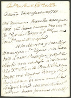 SPAIN: Manuscript Letter Datelined La Coruña 18/JA/1720 And Sent (the Cover Or Envelope Is Not Included) To Francisco Ma - Altri & Non Classificati