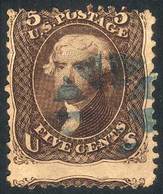 UNITED STATES: Sc.76, With Mute "circle Of 8 Wedges" Cancel In Blue, Very Nice, Catalog Value US$130." - Andere & Zonder Classificatie