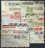 UNITED STATES: 17 Covers Sent To Argentina Between 1937 And 1946 With Nice Postages, Several CENSORED, VF General Qualit - Marcophilie