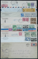 UNITED STATES: 8 Covers Used Between 1937 And 1957 With Nice Postages, Fine Quality, Low Start! - Marcofilia