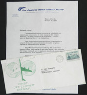 UNITED STATES: 26/OC/1958 New York - Paris, FIRST FLIGHT By PAA Clipper, Cover With Final Destination Uruguay, Including - Poststempel