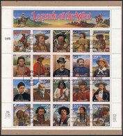 UNITED STATES: Souvenir Sheet 'Legends Of The West' On A Card With First Day Postmark (18/OC/1994) + 2 Covers With Speci - Other & Unclassified