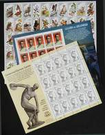 UNITED STATES: 3 Sheets Of Very Thematic Stamps, Good Opportunity At A Low Start. - Other & Unclassified