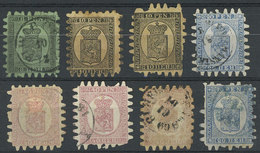 FINLAND: Stockcard With 8 Classic Stamps, Most Used (the 2 Examples Of 10p. Are Mint With Gum), Fine General Quality, In - Otros & Sin Clasificación